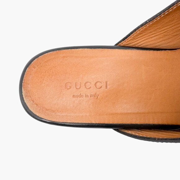 Gucci Princetown Horsebit Loafer Mule Size 38.5 US 8.5 Black Leather Flat Shoe - Picture 14 of 16